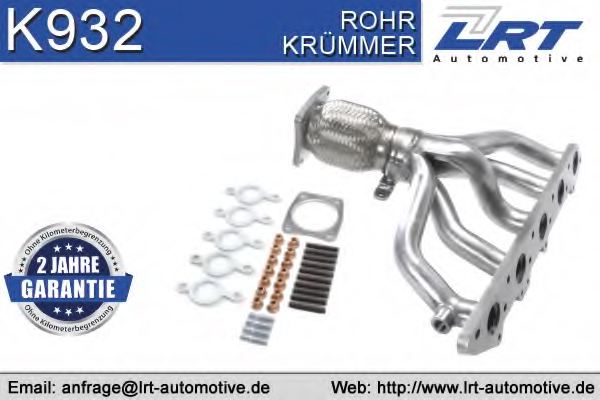 LRT K932 Manifold, exhaust system